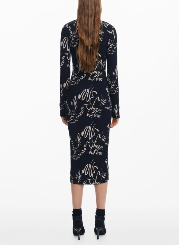 Desigual Lettering Dress