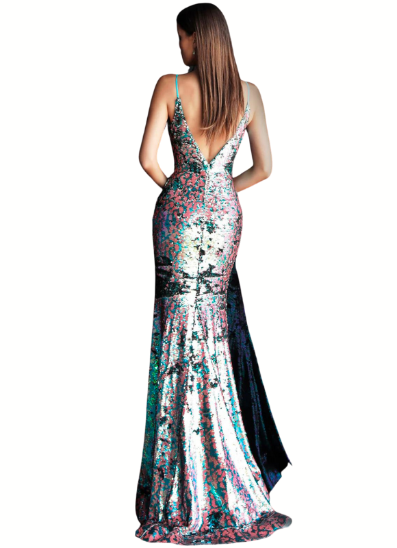Jovani Reverse Sequin Gown