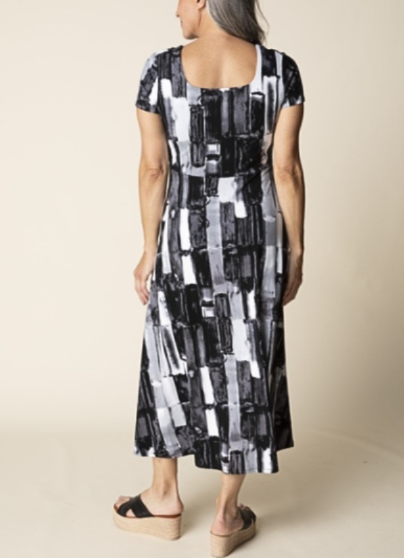 Habitat Core Travel Brush Stroke Swing Dress