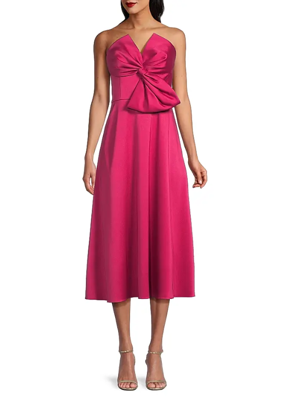 aidan mattox stretch mikado midi dress Aidan Mattox Women's Stretch Mikado Midi Dress - Black