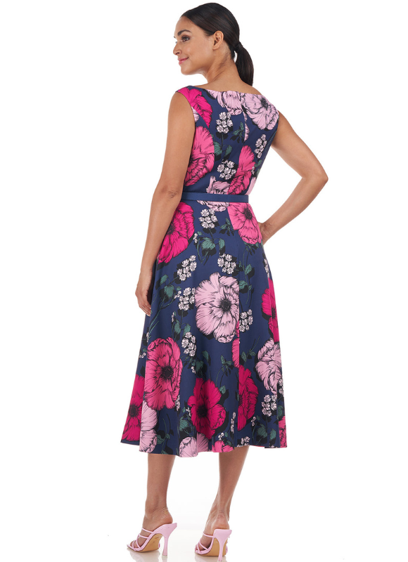 Kay Unger Cory Midi Length Dress