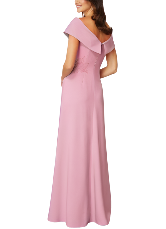 MGNY By Morilee A-Line Evening Gown in Crepe with Front Slit