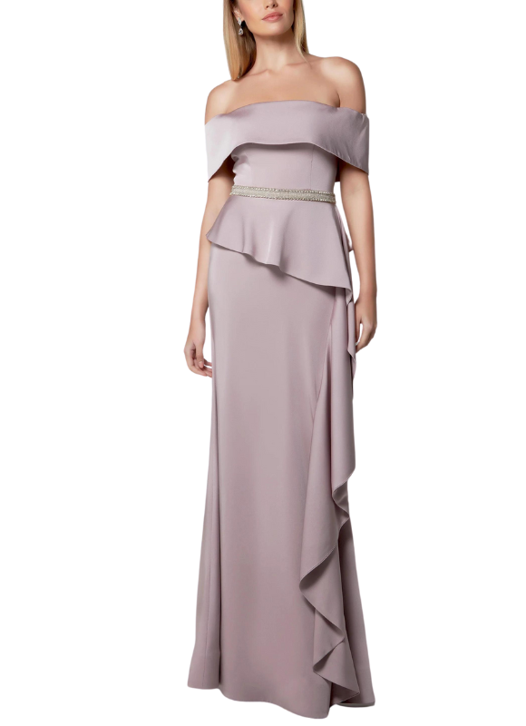 Alyce Paris Long, Straight, Off The Shoulder Formal Dress