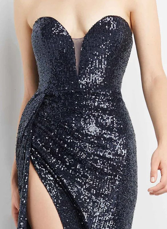 Jovani Strapless Sequin Gown
