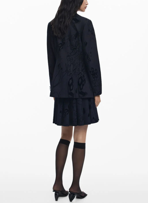 Desigual Blazer with Velvet Details