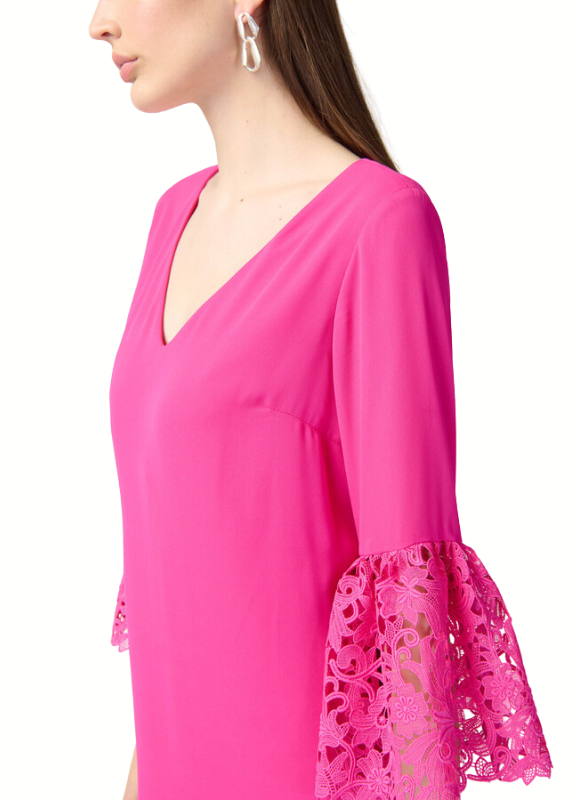 Joseph Ribkoff Ruffle & Lace Dress