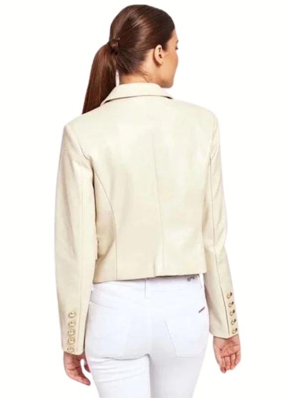 Dolce Cabo Vegan Leather Double Breasted Jacket