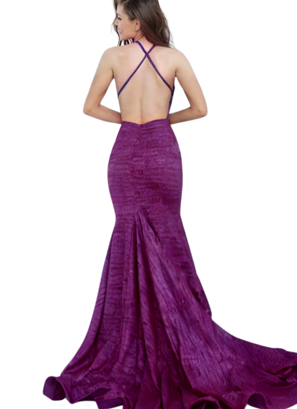 Jovani Glitter Halter Dress