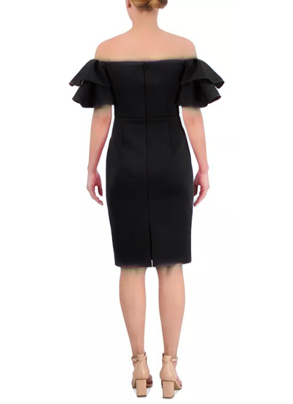 Eliza J Ruffled Off-The-Shoulder Dress