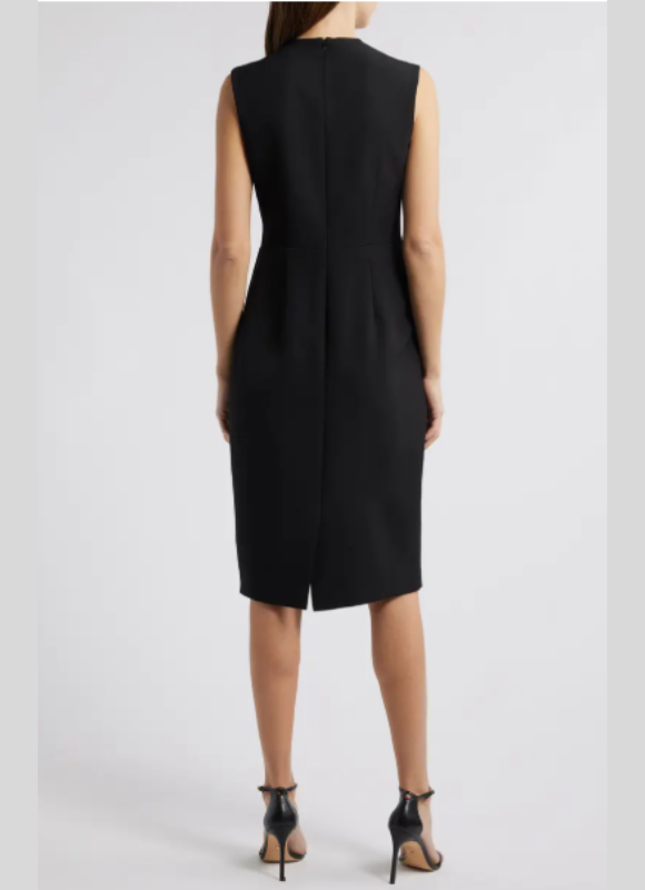 Eliza J Draped Bow Sleeveless Cocktail Dress