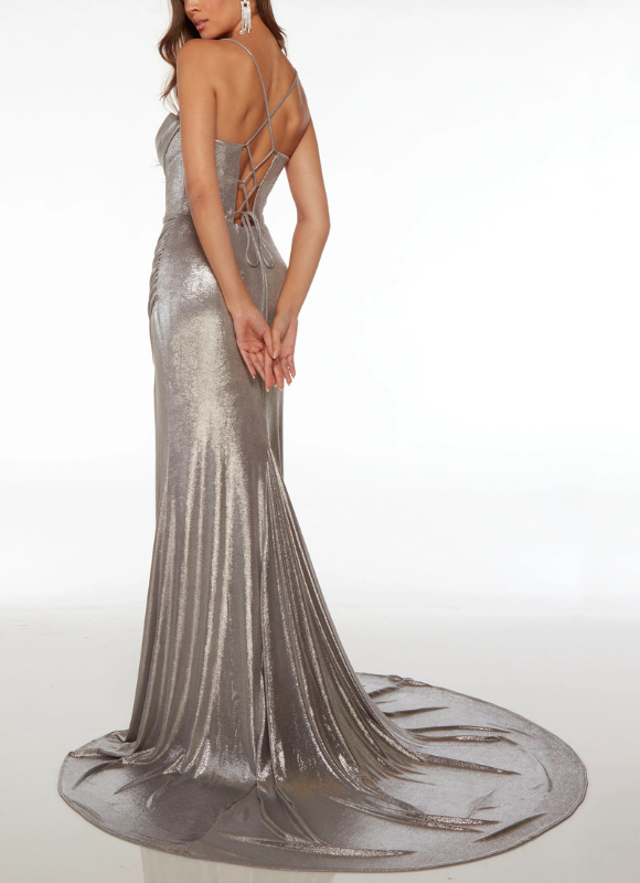 Alyce Paris Glitter Scoop Neckline Dress