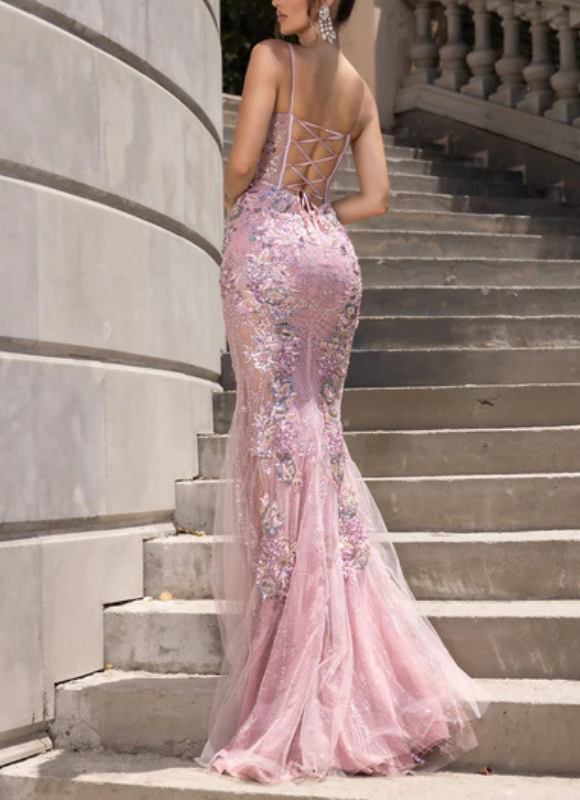 Portia And Scarlett Beaded Gown With Tie-Up Back