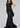 Jovani Strapless Black Ruffled Gown