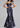 Jovani Elegant Grey Multi-Floral Gown with Asymmetrical Detailing