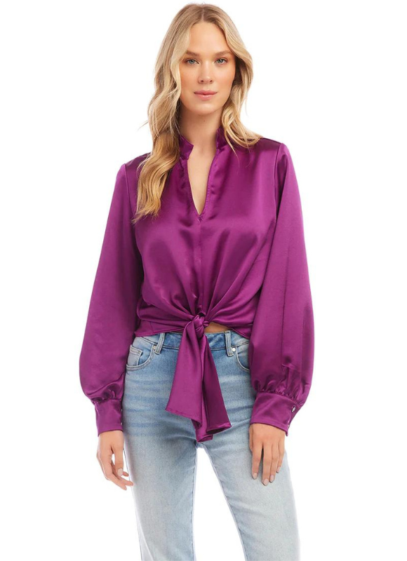 Karen Kane Tie-Front Top