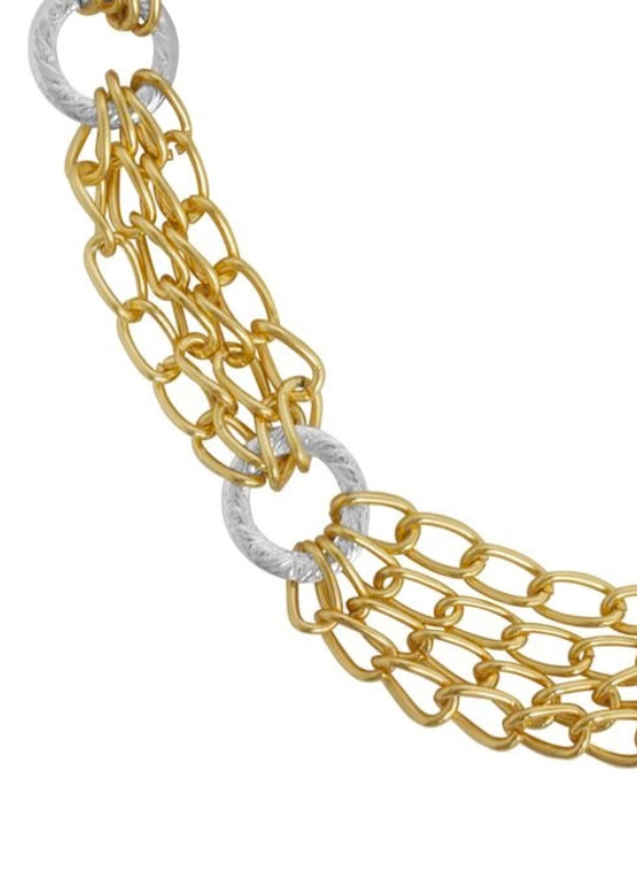 Karine Sultan Multi Chain Link Necklace