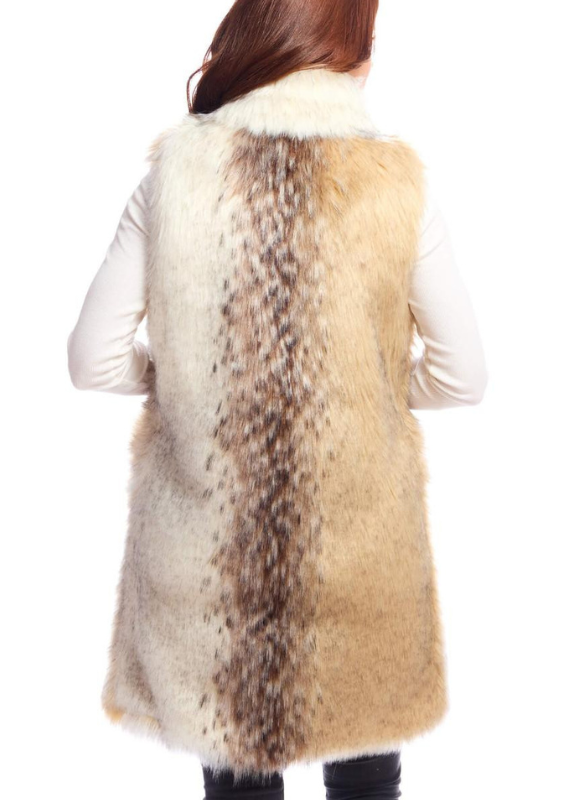 Fabulous Furs Arctic Wolf Faux Fur Stroller Vest