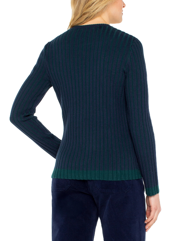 Liverpool Long Sleeve Crew Neck Ribbed Sweater