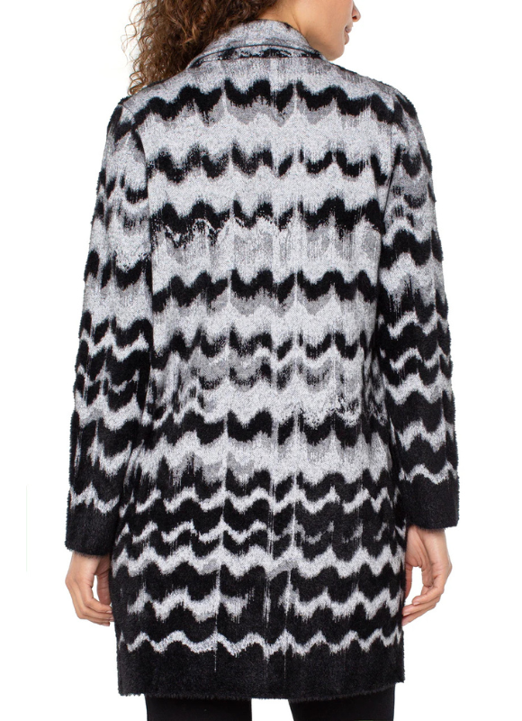 Liverpool Long Sleeve Open Front Sweater Coat