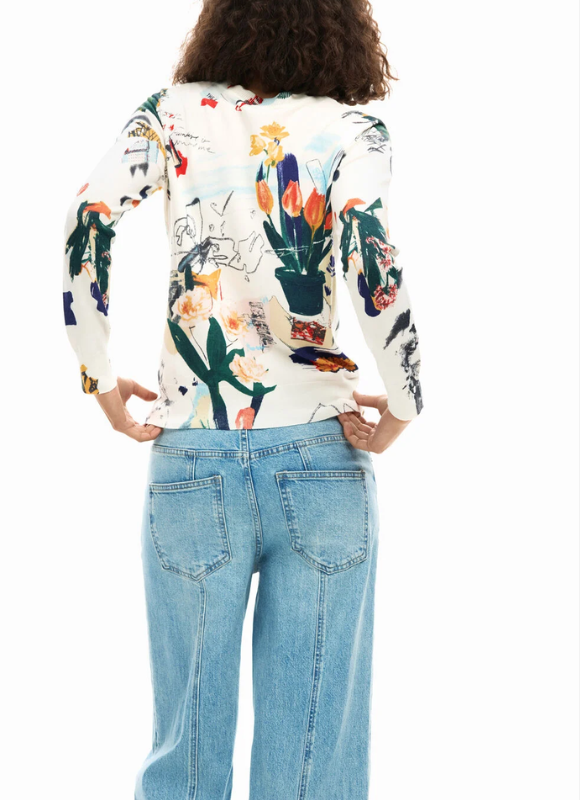 Desigual Thin Sweater Plants