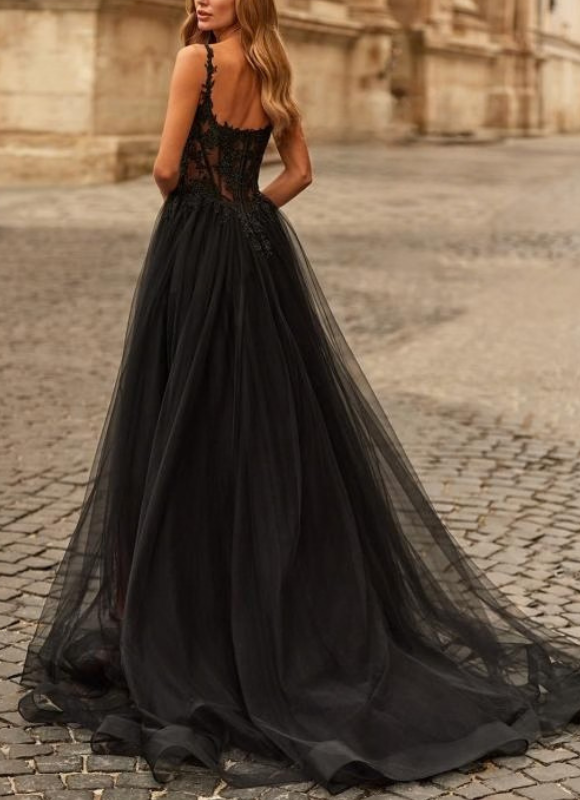 La Femme Tulle Ball Gown With Fitted Bodice