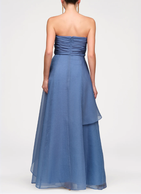 JS collection Amicia Strapless Organza Gown