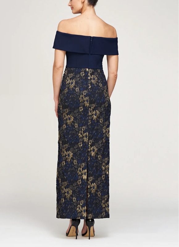 JS Collections Fidelia Column Ankle Gown