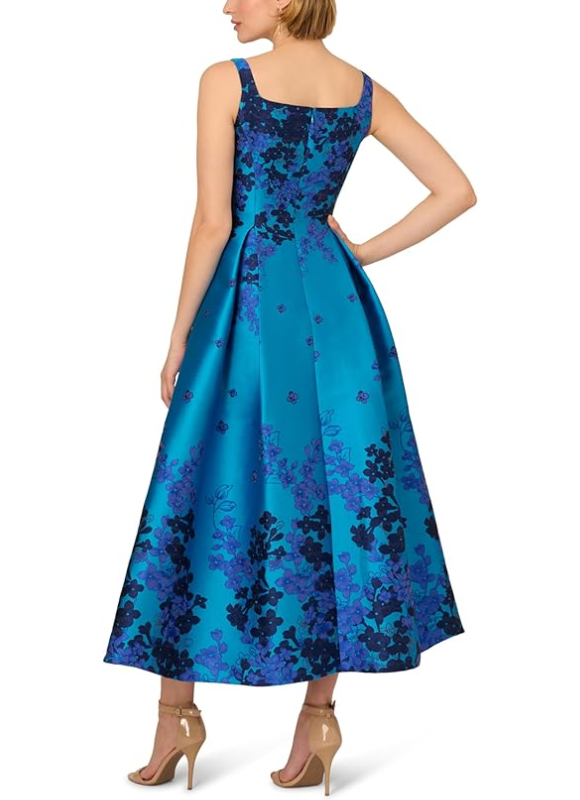 Adrianna Papell Border Jacquard Dress