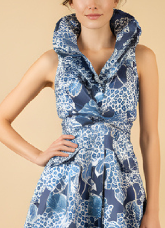 Samuel Dong Print Bubble Dress