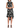 IC Collection Dot Print Mock Cowl Neck Sleeveless Tunic Dress