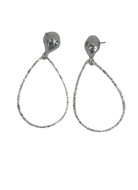 Karine Sultan Silver Teardrop Dangle Earring