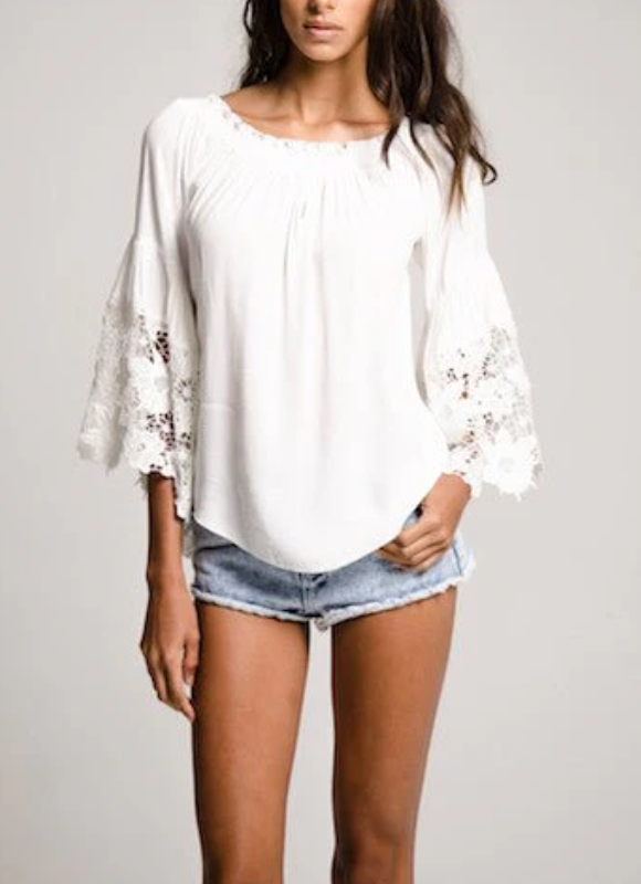 Muche et Muchette Jolie Flower Off The Shoulder Top