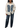 Gracia Button Down Shirt With Smock Cuffs And Denim Detail