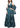 Alex Evenings Long Sleeveless Jacquard Dress with Ruched Waist and Shawl