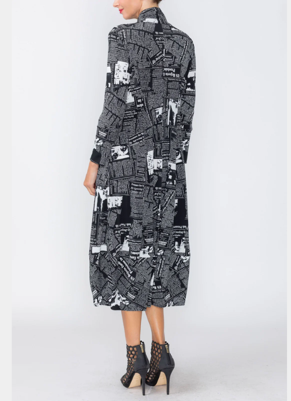 IC Collection Front Open Zipper Dress