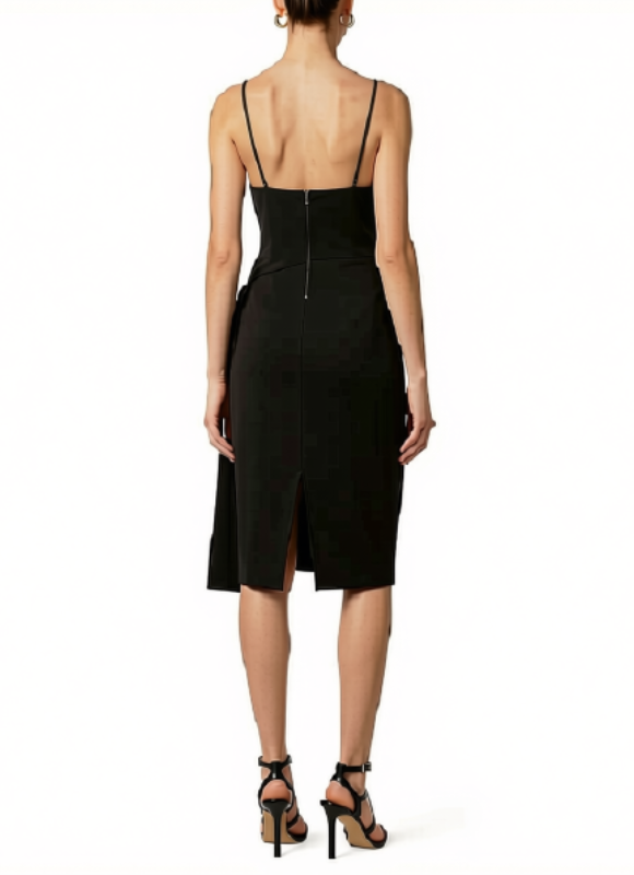 Aidan Mattox Bi-Stretch Crepe Midi Dress