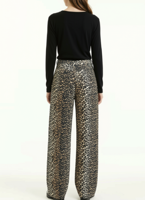Tractr Leopard Print Pajama Jean