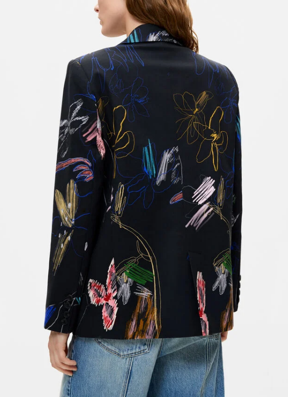 Desigual Floral Print Blazer