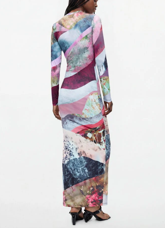 Desigual Long Sleeve Knit Dress