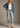 Q2 Denim Blue Rigid Non-Stretch Military Button Cropped Jacket