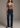Q2 Long Straight Dark Blue Jeans With Contrast Stitching