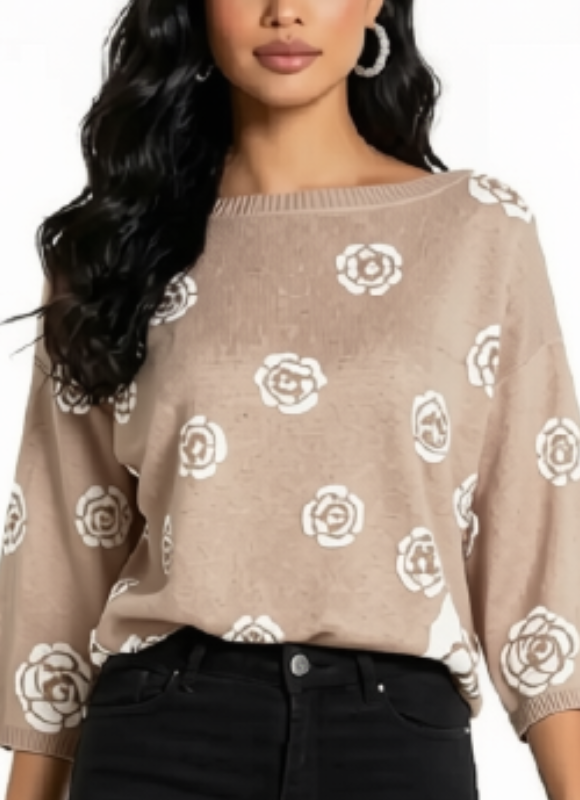 Cento Uno sweater with flower
