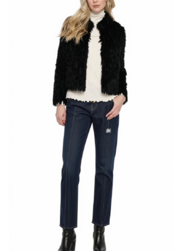 Picadilly Faux Feather Short Jacket
