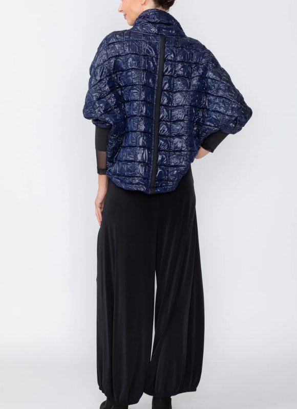 IC Collection Quilted Puffer Zip Front Crop Jacket