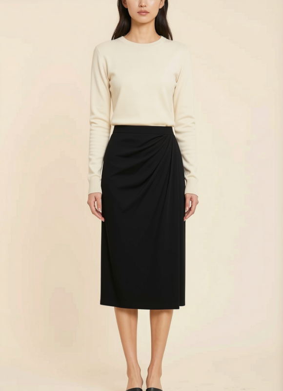 Dolce Cabo Faux Suede Ruched Wrap Skirt