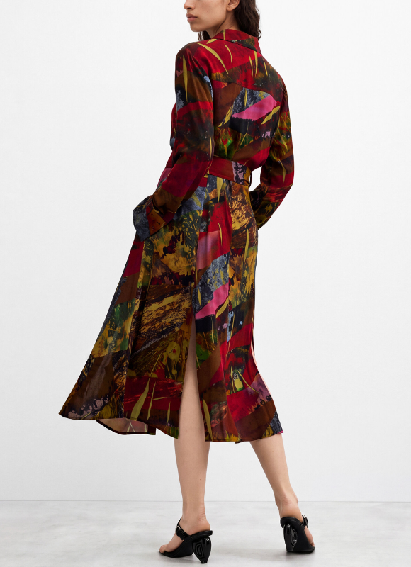 Desigual Long Sleeve Midi Dress